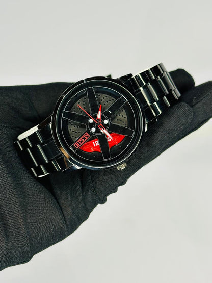 Alloy Wheel Men's Watch
